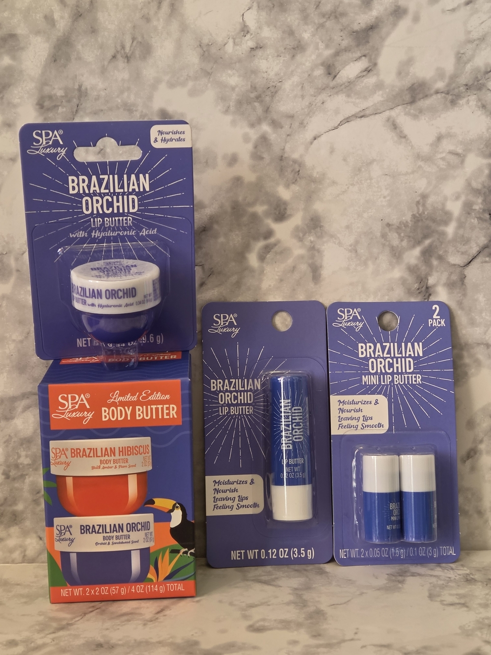 Brazilian Orchid Body & Lip Butter 4 Piece Set - Blue